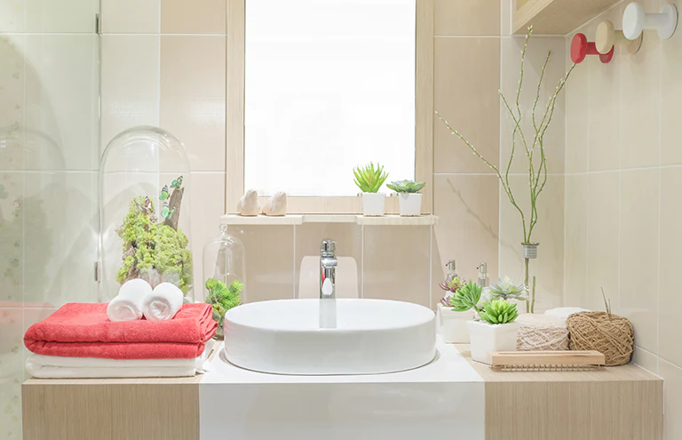 Modern bathroom with premium basin and fixtures